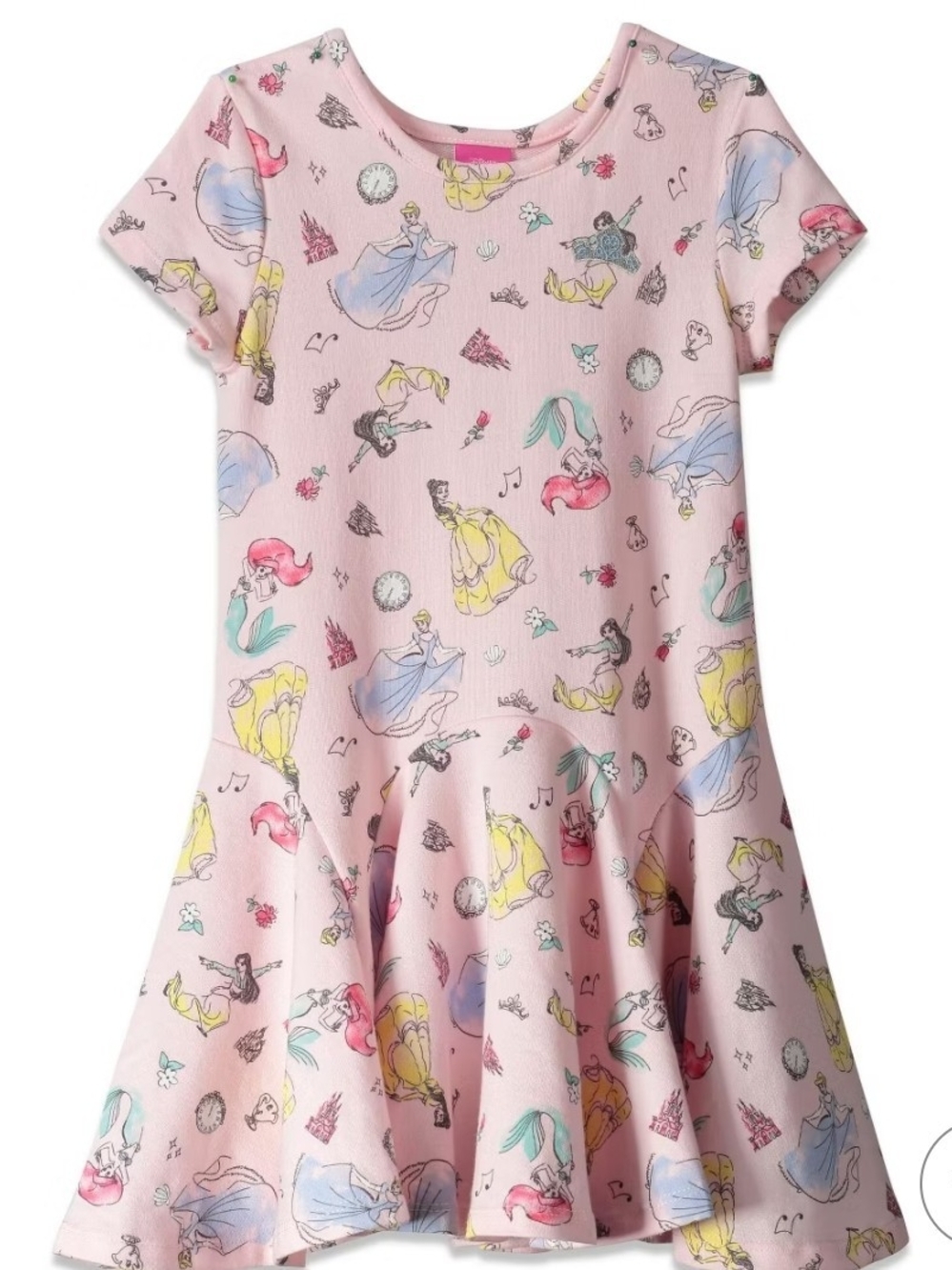 Disney Princess Ariel Cinderella Aurora Belle Skater Dress - Size 6 / 6X